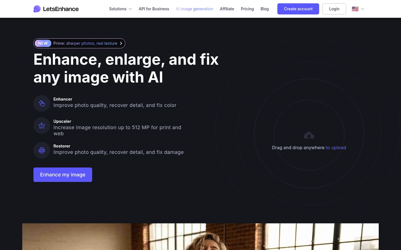 Главная Let's Enhance: Enhancer, Upscaler и Restorer, увеличение до 512 МП